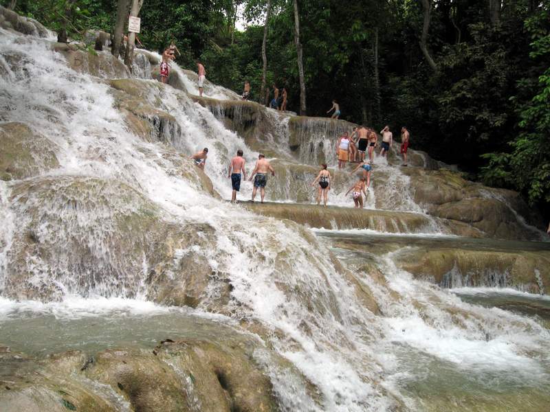 ,   ,  ( Dunns River Falls,Ocho Rios Jamaica)